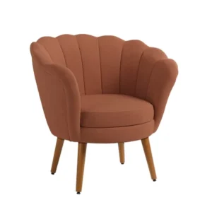Poltrona Decorativa Petala Pés Palito Veludo - Kimi Design