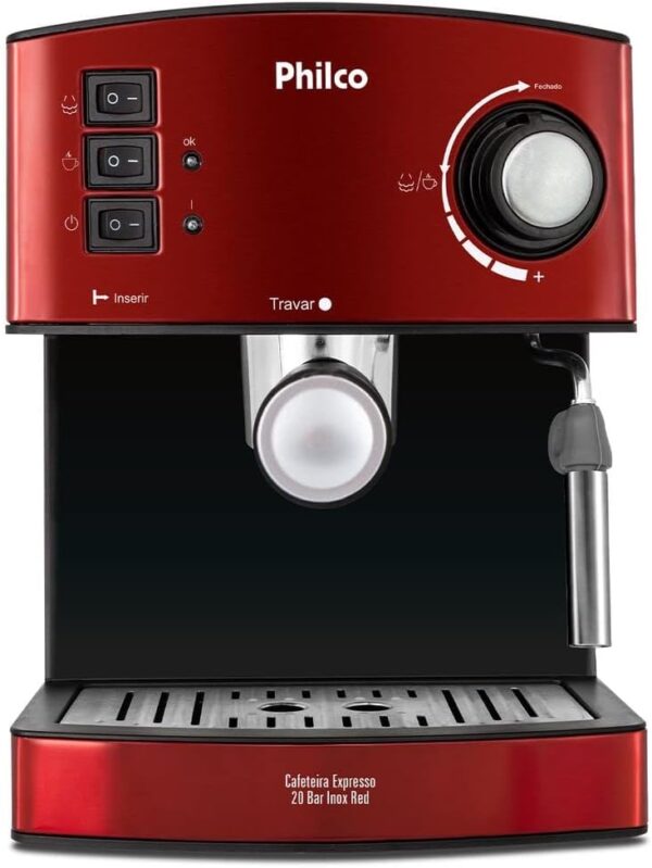 Cafeteira Philco PCF24 Expresso & Cápsulas Inox Red 127V